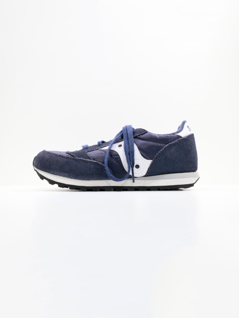 Saucony Jazz Navy Blue Suede Low Top Retro Sneakers - Youth 4.5
